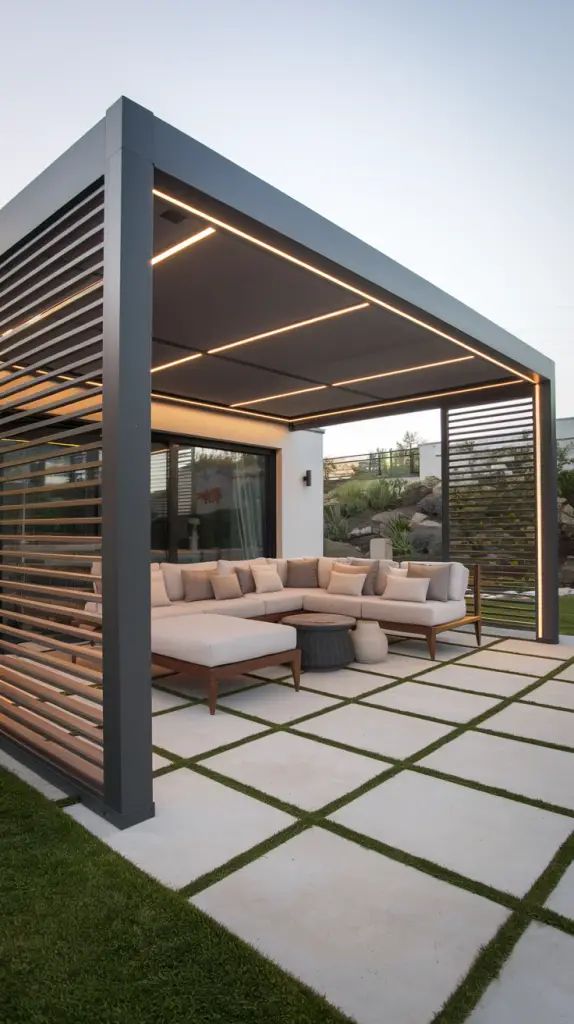 Outdoor Furniture Gazebo - Perabot Luar Ruangan Modern Bioclimatique Pergola