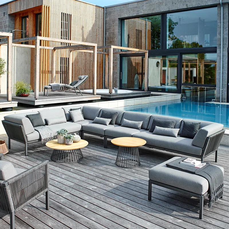 Outdoor Furniture L Shape - Sofa Sudut Taman Bentuk L Baru