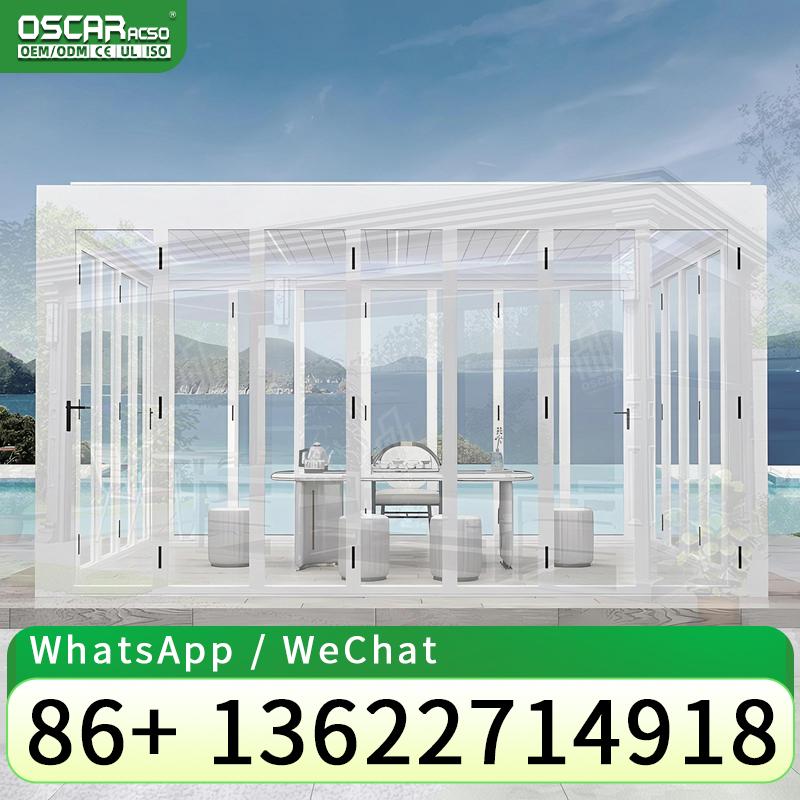 Outdoor Furniture Gazebo - Pergola Atap Tetap Mewah Bioklimatik Aluminium