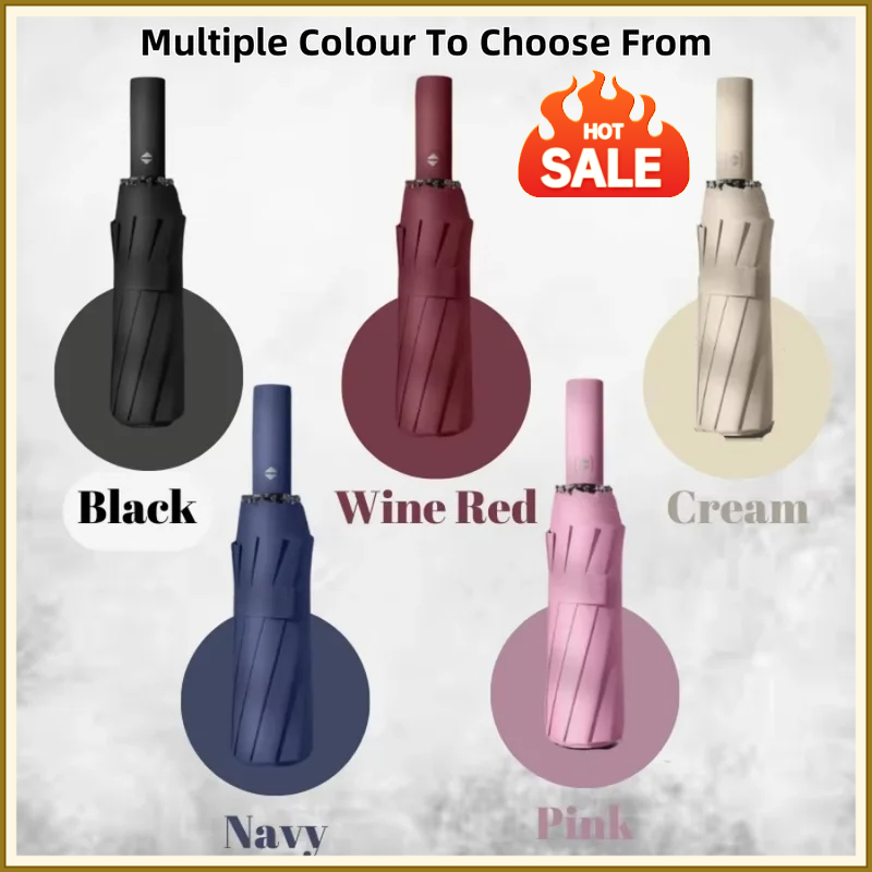 Parasol Umbrella Large - Payung Lipat Otomatis 24 Tulang 106cm