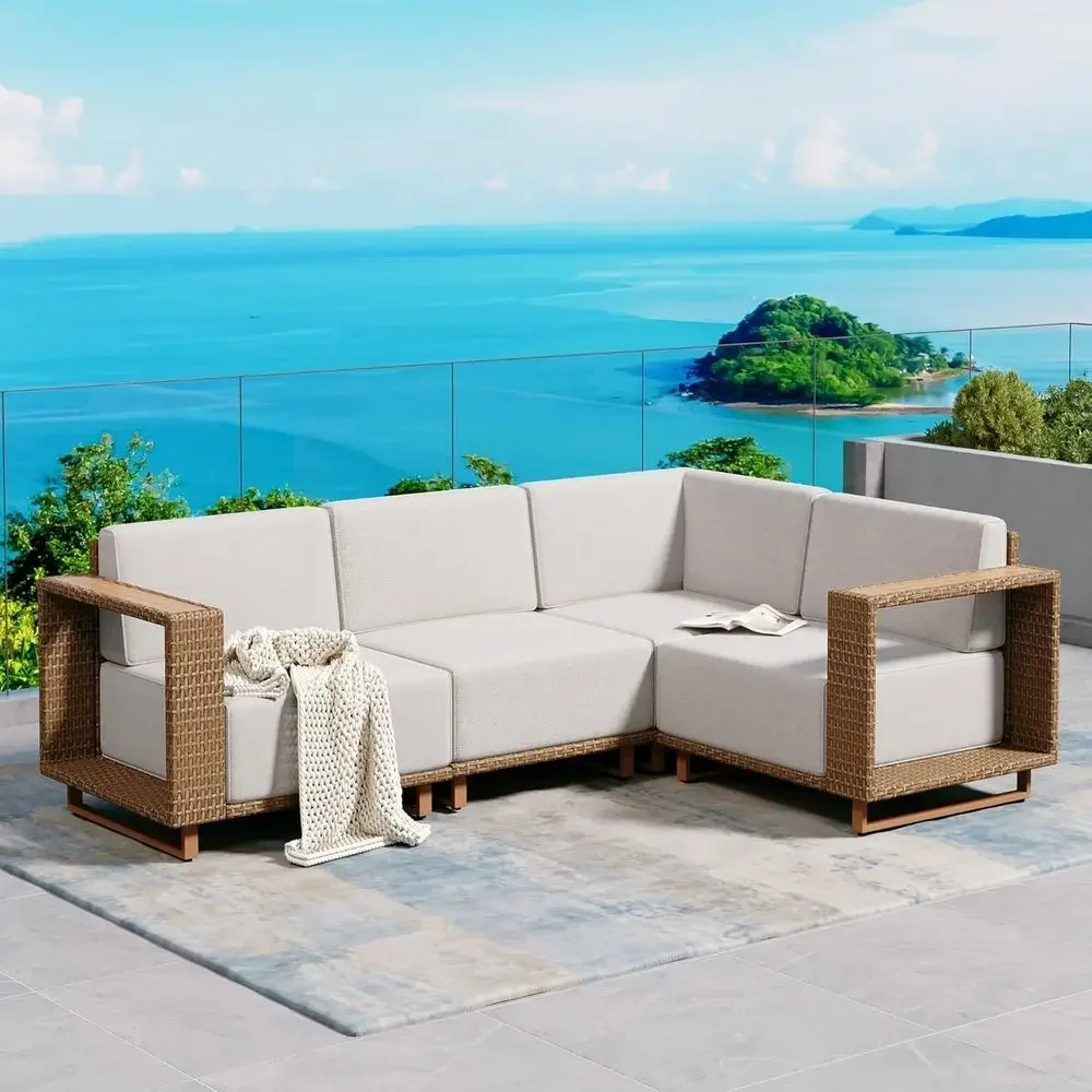 Outdoor Furniture L Shape - Sofa Seksional Luar Ruangan Bentuk L