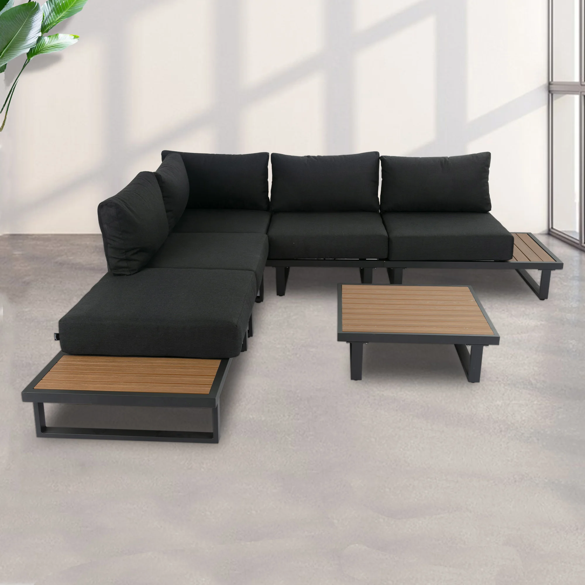 -Furnitur teras Papasan sudut  - Outdoor Furniture L Shape ulasan dan harga