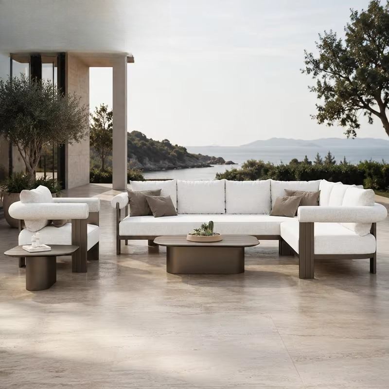 # Set Sofa Villa Mewah Modern  - Outdoor Furniture L Shape ulasan dan harga