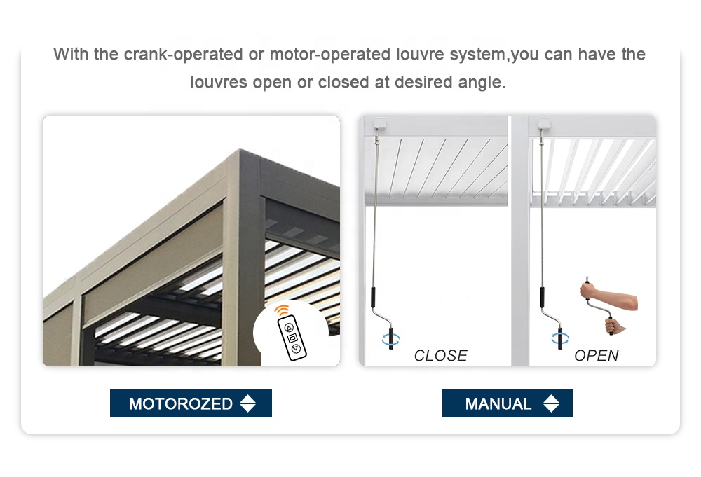 Gazebo Bioklimatik Aluminium B - Outdoor Furniture Gazebo ulasan dan harga