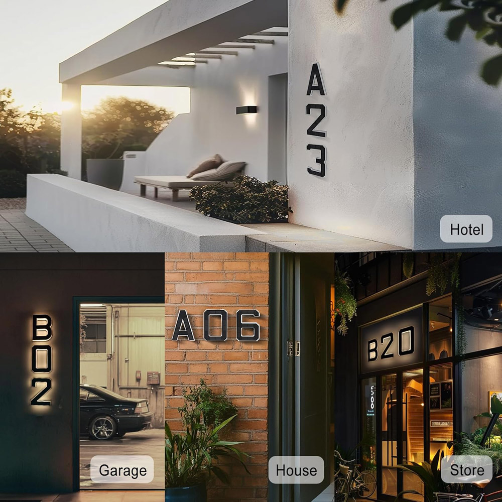 Nomor Rumah Berlampu Tenaga Su - Outdoor Furniture Hotel ulasan dan harga