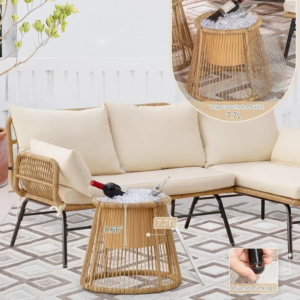 Set Furnitur Teras Luar Ruanga - Outdoor Furniture L Shape ulasan dan harga