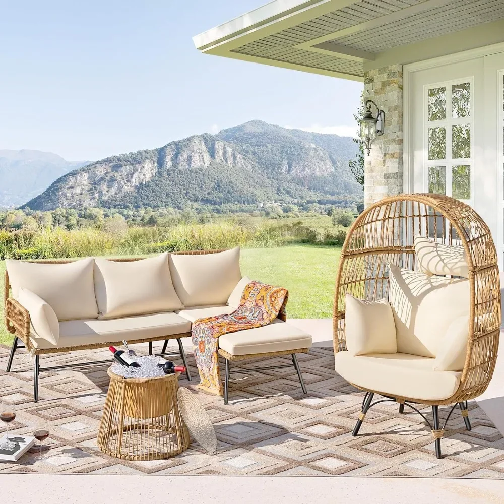 Set Furnitur Teras Luar Ruanga - Outdoor Furniture L Shape ulasan dan harga