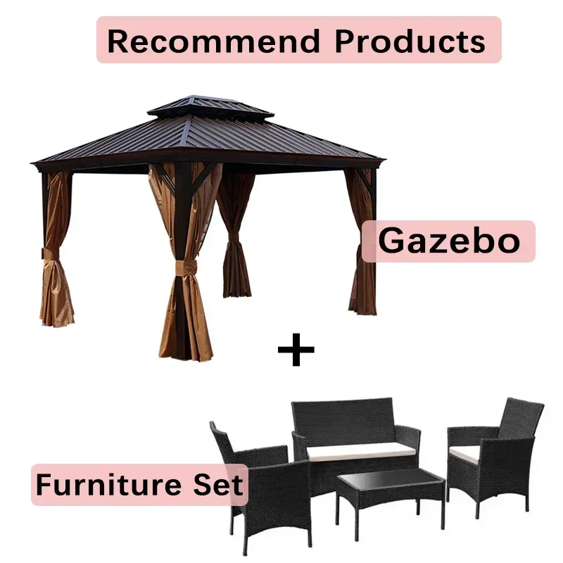 l Furnitur Taman Khusus 10X12  - Outdoor Furniture Gazebo ulasan dan harga