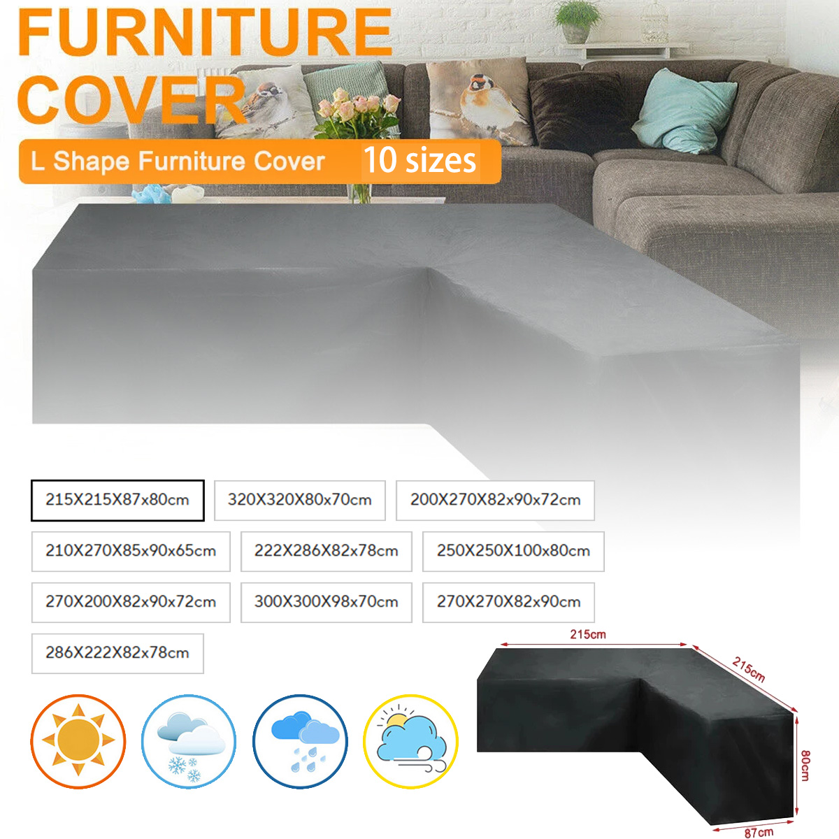 Penutup Furnitur Bentuk L Taha - Outdoor Furniture L Shape ulasan dan harga