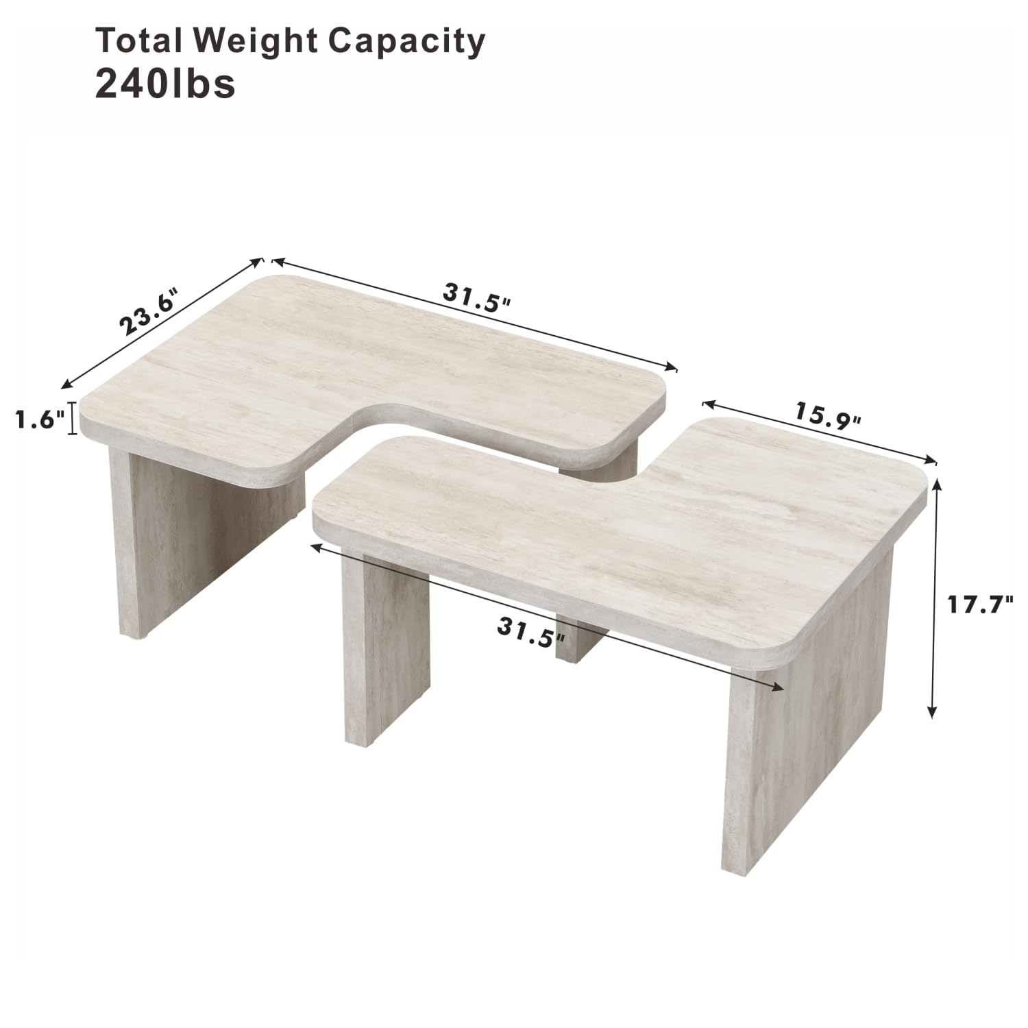 Meja Kopi Kayu L-Shape yang Da - Outdoor Furniture L Shape ulasan dan harga