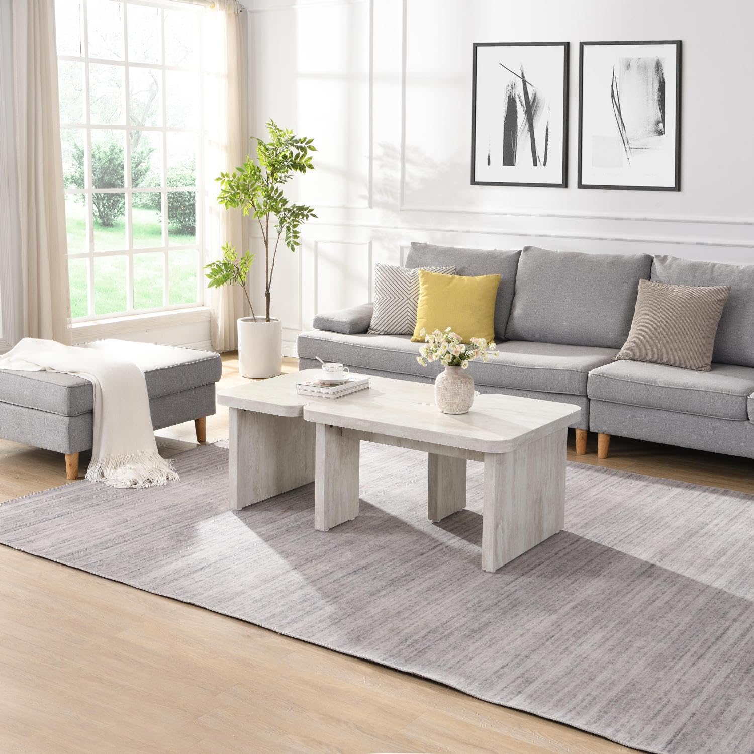 Meja Kopi Kayu L-Shape yang Da - Outdoor Furniture L Shape ulasan dan harga
