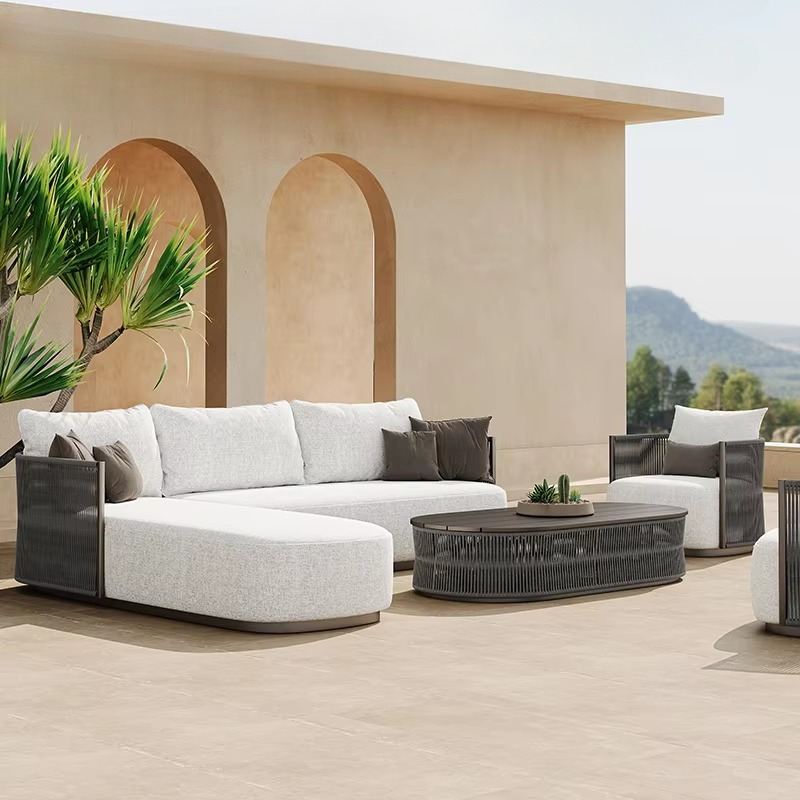 Set Sofa Patio Taman Kolam Ren - Outdoor Furniture L Shape ulasan dan harga