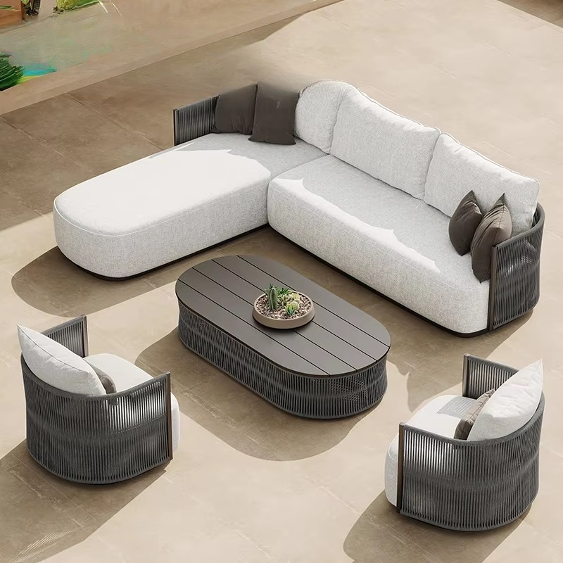 Set Sofa Patio Taman Kolam Ren - Outdoor Furniture L Shape ulasan dan harga