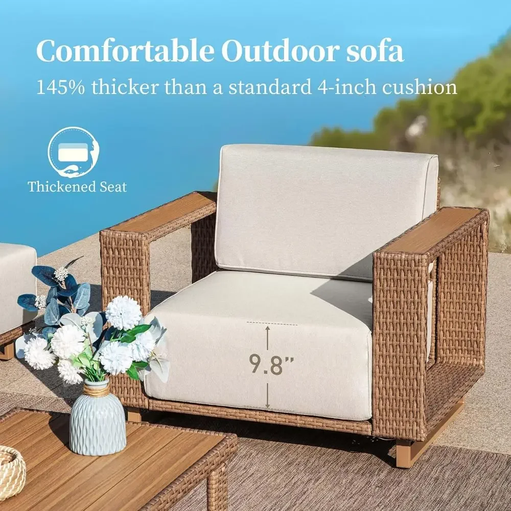 Sofa Seksional Luar Ruangan Be - Outdoor Furniture L Shape ulasan dan harga