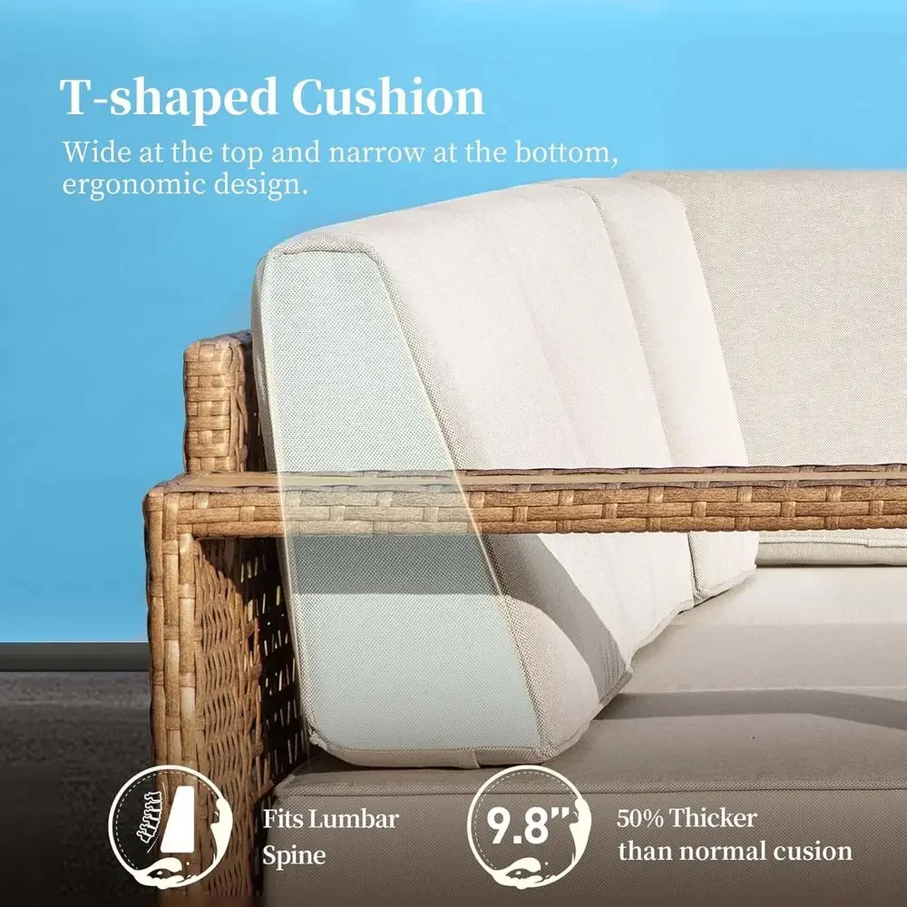 Sofa Seksional Luar Ruangan Be - Outdoor Furniture L Shape ulasan dan harga