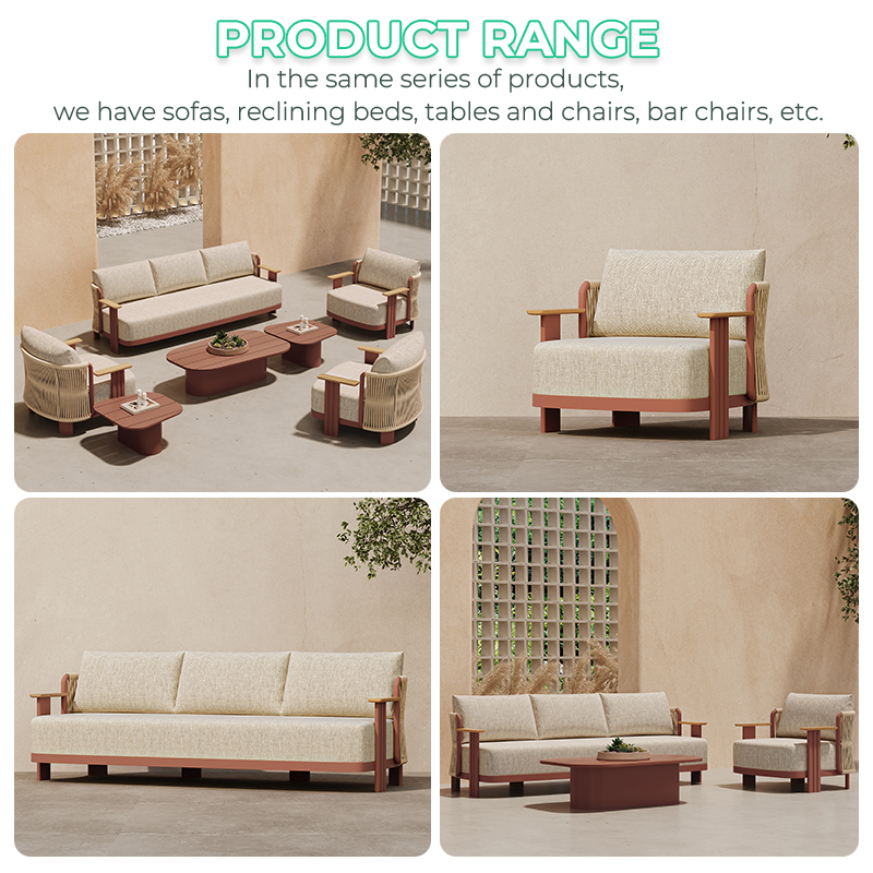 Set Sofa Luar Ruangan Villa Li - Outdoor Furniture L Shape ulasan dan harga