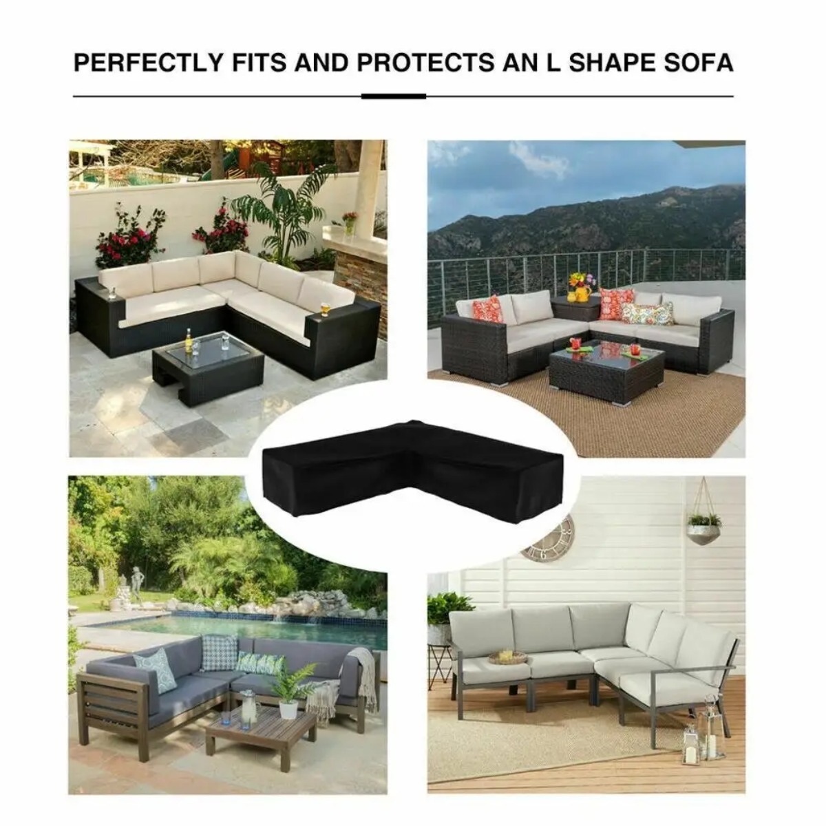 Penutup Sofa Luar Ruangan Bent - Outdoor Furniture L Shape ulasan dan harga